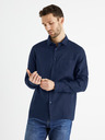 Celio Dunkelblaues Leinenhemd für Herren Celio Baflax