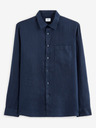 Celio Dunkelblaues Leinenhemd für Herren Celio Baflax