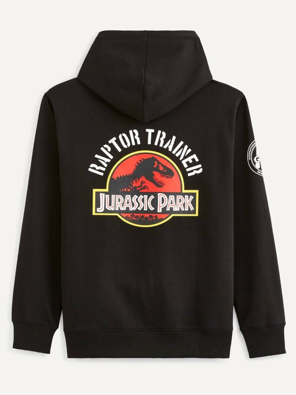 Celio Schwarzer Herren-Kapuzenpullover Celio Jurassic Park