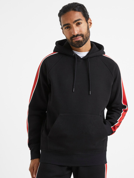 Celio Schwarzer Herren-Kapuzenpullover Celio Vebandit