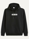 Celio Schwarzer Herren-Kapuzenpullover Celio Vetype