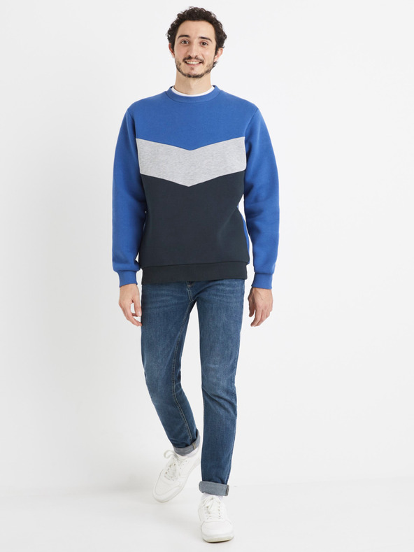 Celio Graublaues Herren-Sweatshirt Celio Vever