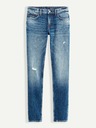 Celio Blaue Straight Fit Herrenjeans mit Rippeffekt Celio Vomarble