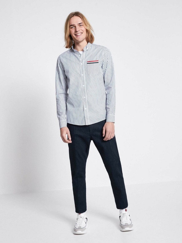 Celio Dunkelblaue Herren Slim Fit Jeans mit Streifen Celio C25