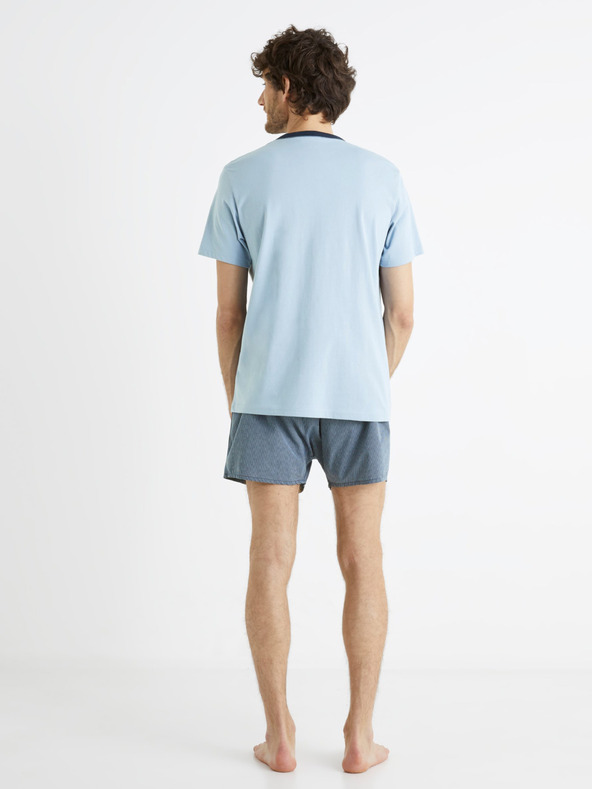 Celio Blauer Herren Schlafanzug Celio Bigbro