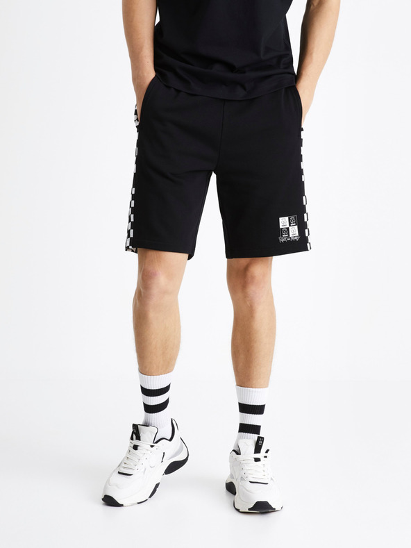 Celio Schwarze Herren Celio Rick and Morty Sweatpants