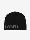 Karl Lagerfeld Schwarze Mütze mit Wollmischung KARL LAGERFELD