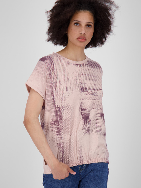 Alife and Kickin Hellviolett gemustertes Damenshirt Alife and Kickin