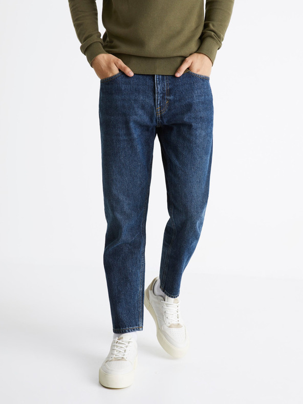 Celio Blaue Herren-Straight-Fit-Jeans Celio C85 Corelax2