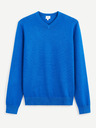 Celio Blauer einfarbiger Pullover Celio Befirstv