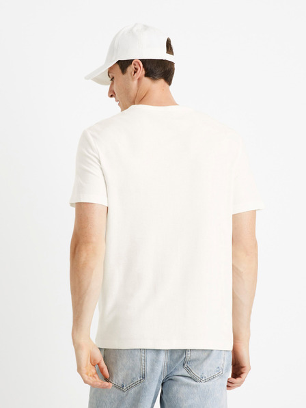 Celio Beigefarbenes Kurzarmhemd Celio Cegabble