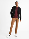Celio Burgunderfarbenes Kurzarmhemd Celio Cegabble