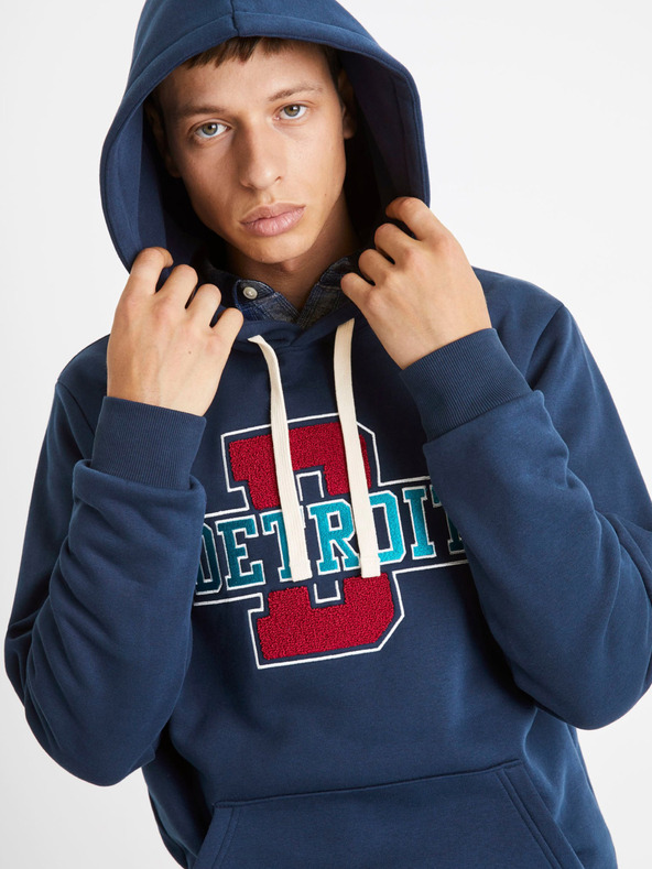 Celio Dunkelblaues Herren-Sweatshirt Celio Detroit