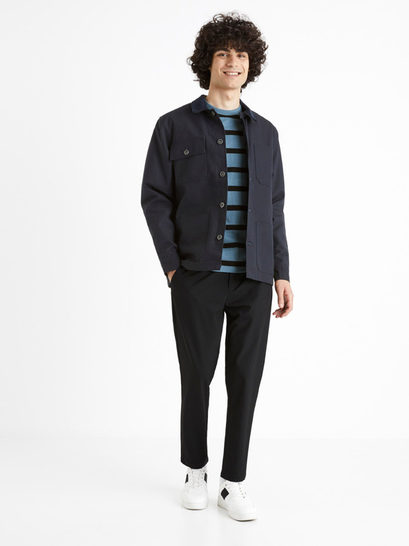 Celio Blau gestreiftes T-Shirt Celio Beboxar