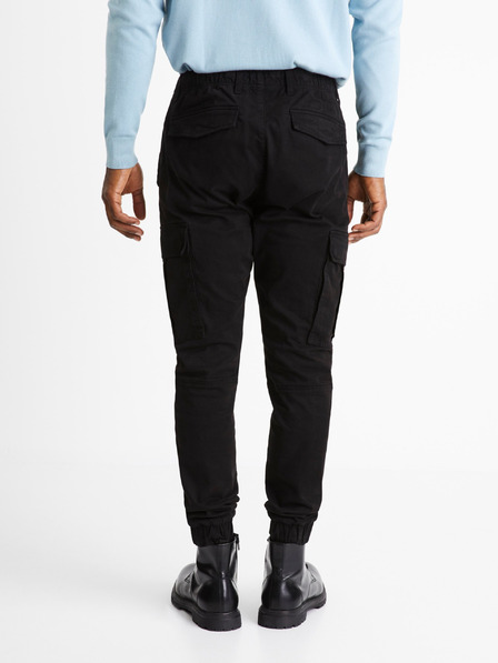 Celio Schwarze Herrenhose mit Taschen Celio