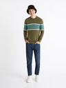 Celio Khaki Herren Pullover gestreift Celio