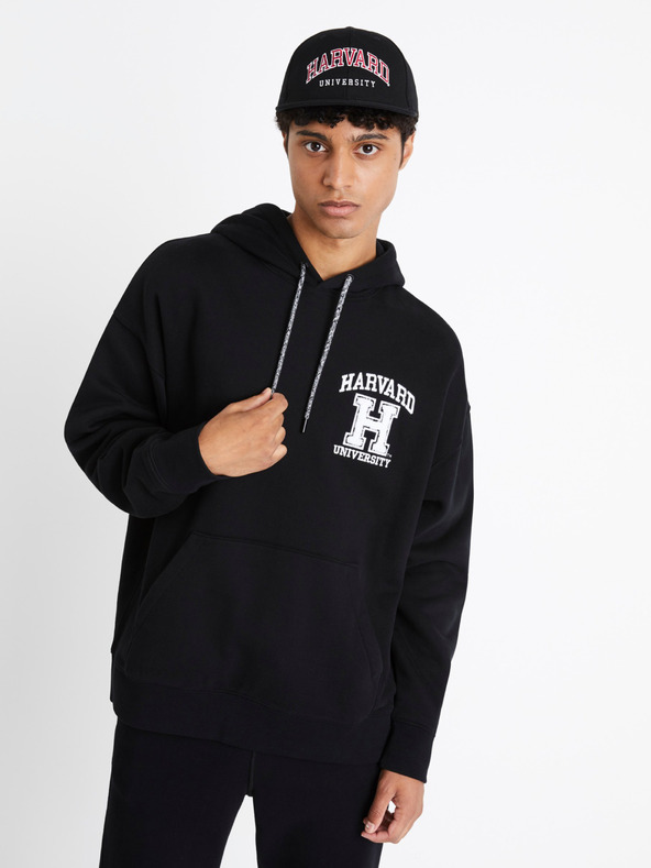 Celio Schwarzer Herren-Kapuzenpullover Celio Harvard University