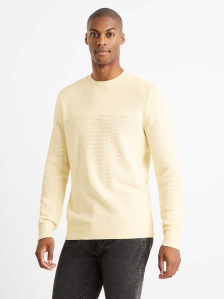 Celio Cremefarbener Herren Celio Cebbublo Pullover
