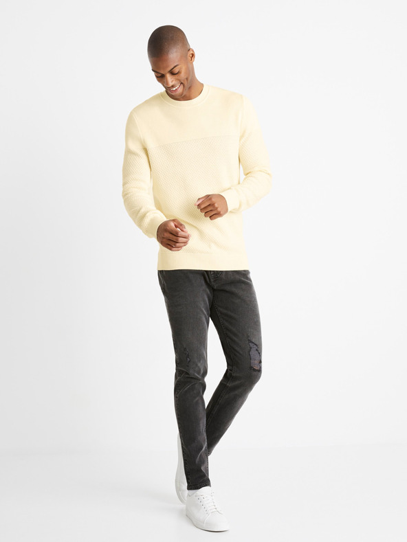 Celio Cremefarbener Herren Celio Cebbublo Pullover