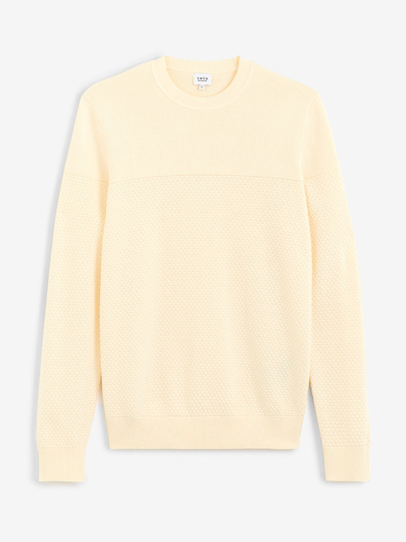 Celio Cremefarbener Herren Celio Cebbublo Pullover