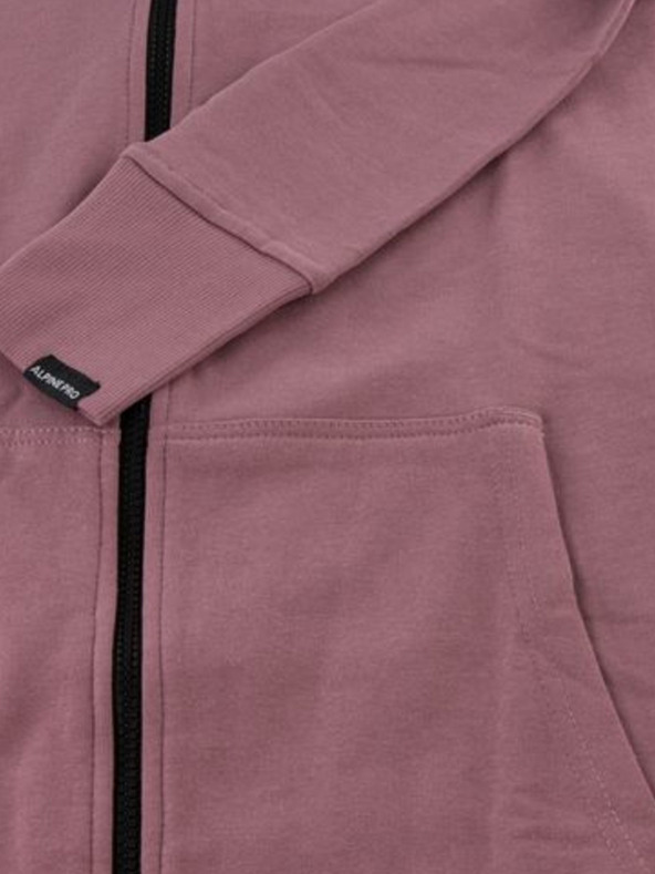 ALPINE PRO Altrosa Damen-Kapuzenpullover mit langem Reißverschluss ALPINE PRO OCEDA