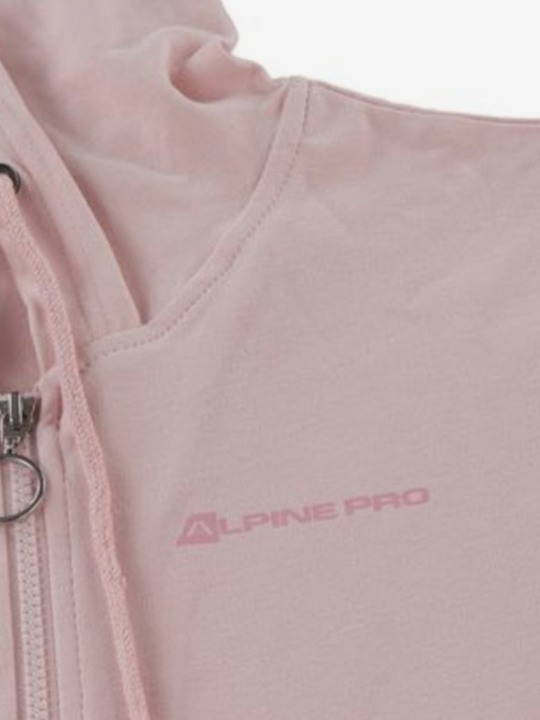 ALPINE PRO Rosa Damen-Kapuzenpulli mit Reißverschluss ALPINE PRO DEGREVA