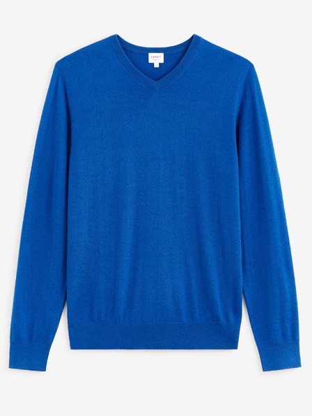 Celio Blauer Herrenpullover aus Merinowolle Celio Semeriv