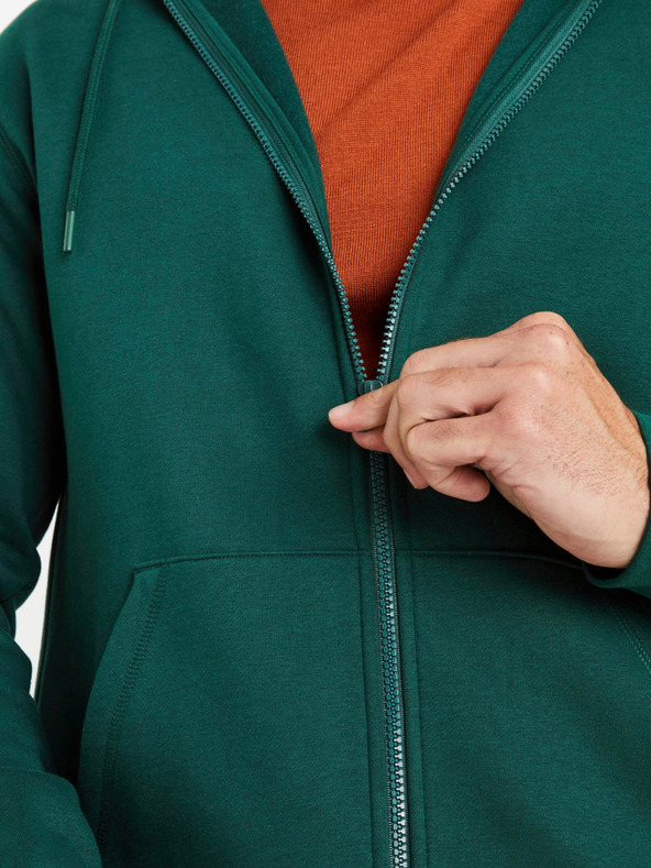 Celio Dunkelgrünes Herren Celio Vethree Zip-up Sweatshirt