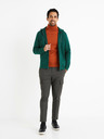 Celio Dunkelgrünes Herren Celio Vethree Zip-up Sweatshirt