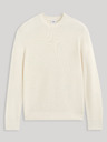 Celio Cremefarbener Celio Cewaffle Pullover für Herren