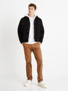 Celio Schwarze Herren-Jeansjacke mit Pelzmantel Celio Cudensherp