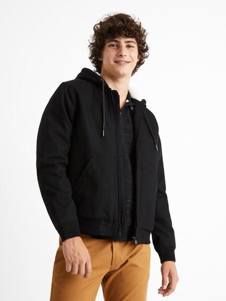 Celio Schwarze Herren Cuhoodie Jacke von Celio