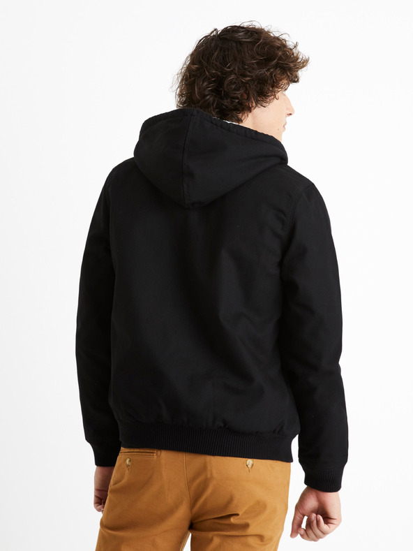Celio Schwarze Herren Cuhoodie Jacke von Celio
