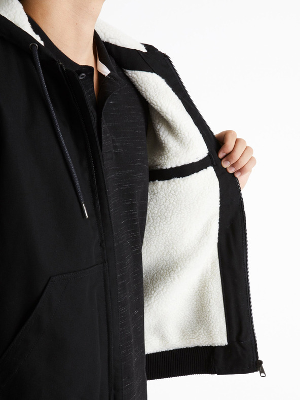 Celio Schwarze Herren Cuhoodie Jacke von Celio