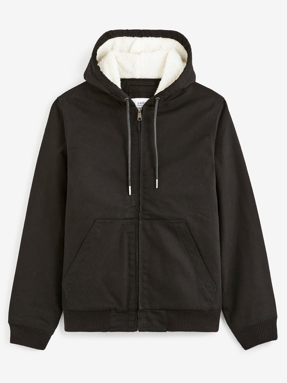 Celio Schwarze Herren Cuhoodie Jacke von Celio