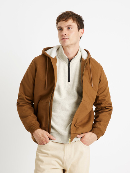 Celio Braune Herren Celio Cuhoodie Jacke