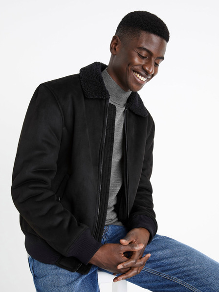 Celio Schwarze Wildlederjacke für Herren Celio Cutoranto