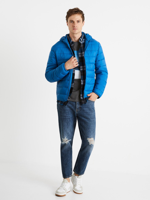 Celio Blaue leichte Herren-Steppjacke Celio Vububble