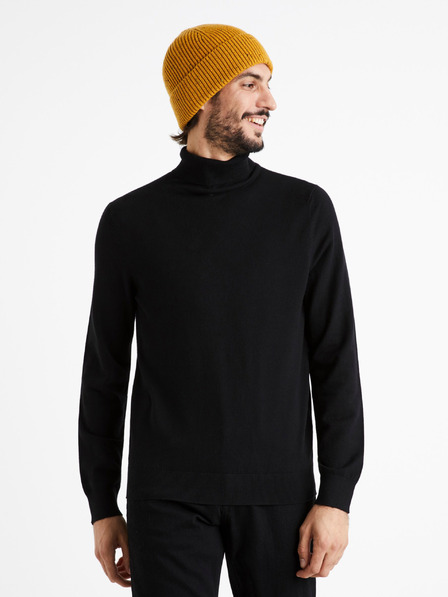 Celio Schwarzer Herren-Rollkragenpullover von Celio Cerouley