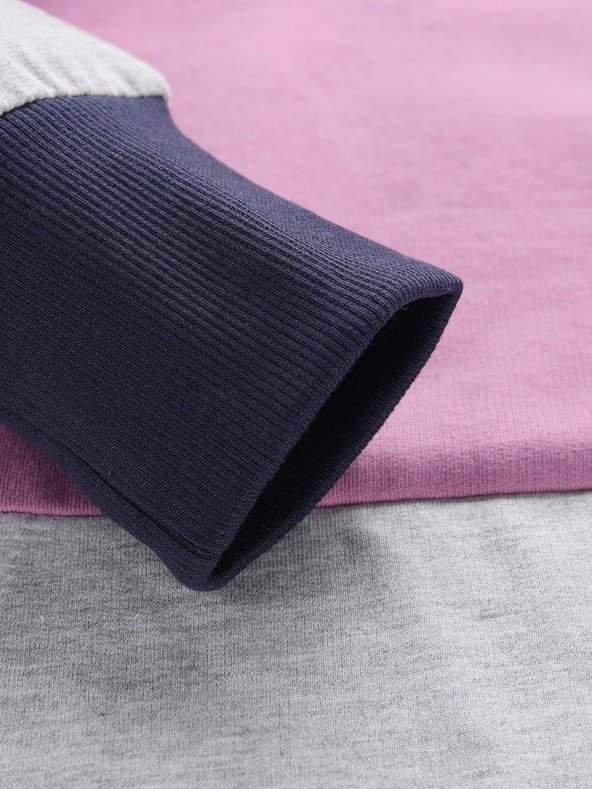 NAX Grau-violetter Damen-Kapuzenpullover NAX Onoda