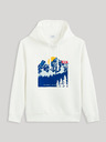Celio Weißer Herren-Kapuzenpullover Celio Ceslalom