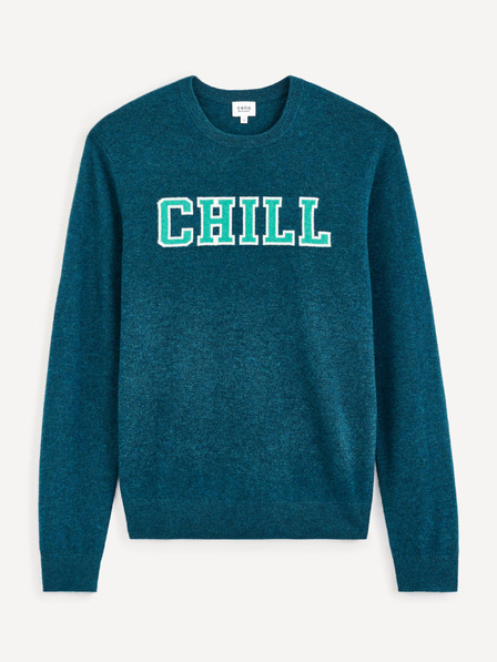 Celio Petrol Herren Pullover aus Merinowolle Celio Cenormal