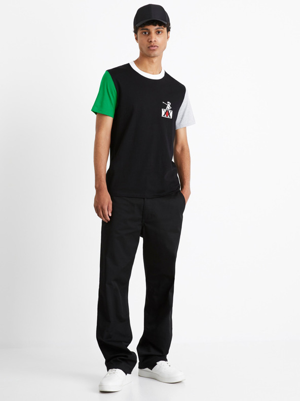 Celio Schwarzes Herren T-Shirt Celio Hunter & Hunter