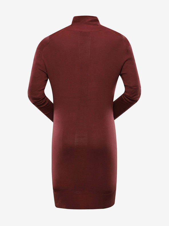 NAX Burgunderroter langer Pullover NAX Edera für Damen