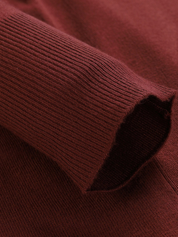 NAX Burgunderroter langer Pullover NAX Edera für Damen