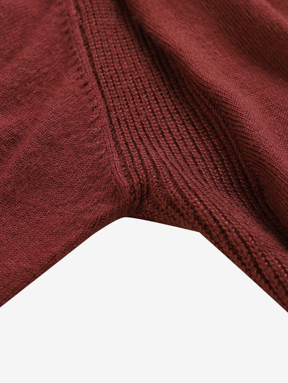 NAX Burgunderroter langer Pullover NAX Edera für Damen