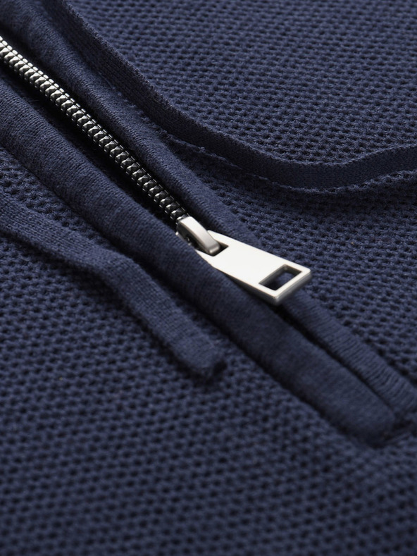 NAX Dunkelblauer Herrenpullover mit Kapuze NAX Polin