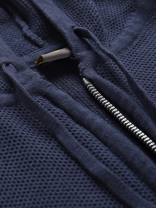 NAX Dunkelblauer Herrenpullover mit Kapuze NAX Polin