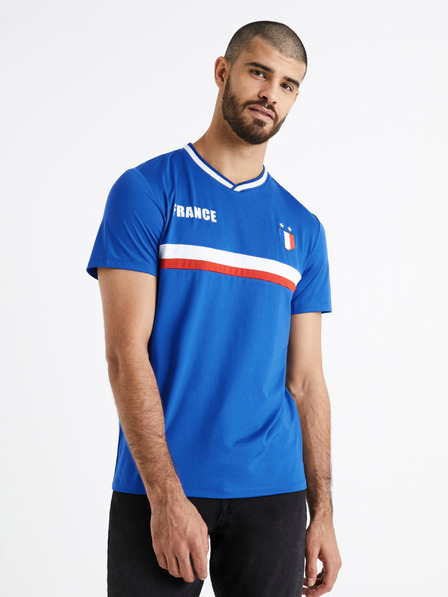Celio Blaues Fußballtrikot Frankreich Celio