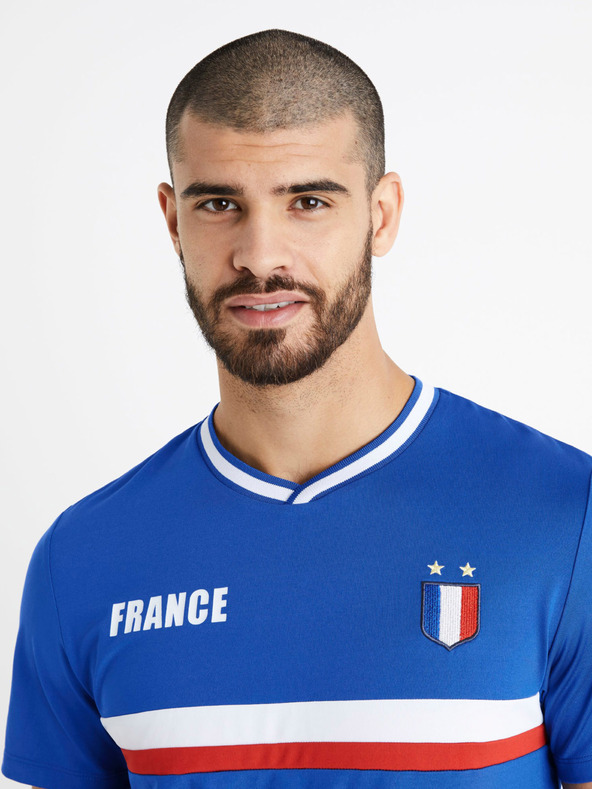 Celio Blaues Fußballtrikot Frankreich Celio